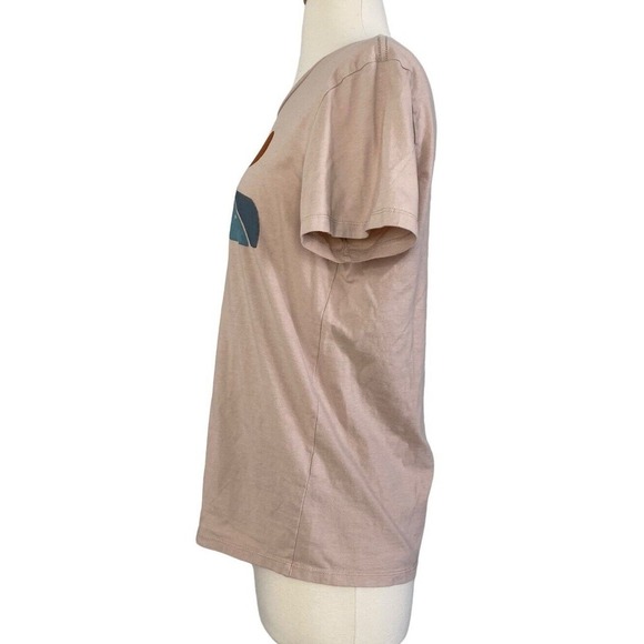 Patagonia Rainbow Surf Rail Organic Cotton Tee Shirt Top Shroom Taupe Size S - Picture 6 of 7